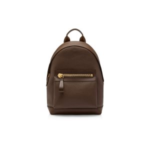 Tom Ford Grain Läder Buckley Ryggsäck Herr Bruna | 704LRJOHP