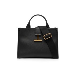 Tom Ford Grain Läder Tara Medium Top Handle Axelväska Dam Svarta | 150HBIOYS