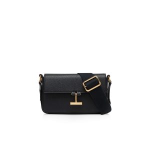 Tom Ford Grain Läder Tara On Rem Crossbody Väska Dam Svarta | 974KMSALN