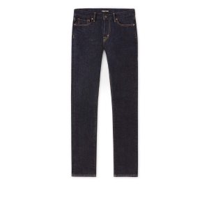 Tom Ford Hetero Fit Stretch Japanese Selvedge Jeans Herr Blå | 168CEPKUA