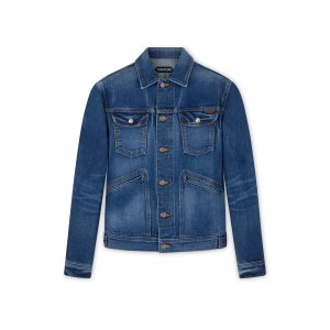 Tom Ford Japanese Selvedge Denim Jacket Ytterkläder Herr Indigo | 706CIVHLN