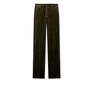 Tom Ford Jersey Velvet Jogger Byxor Herr Ebony | 815IWRGDA