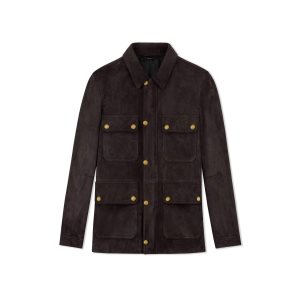 Tom Ford Light Mocka Field Jacket Ytterkläder Herr Ebony | 304WSTHXD