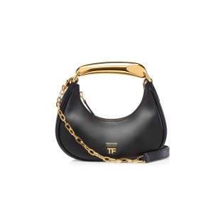 Tom Ford Läder Bianca Mini Hobo Axelväska Dam Svarta | 256RJWKLQ