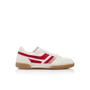 Tom Ford Läder + Nylon Jackson Sneakers Herr Vita Röda | 291HSRTZV