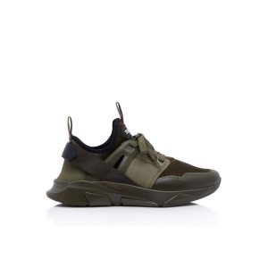 Tom Ford Mocka And Neoprene Jago Sneakers Herr Mörkolivgröna | 790BLWXGP