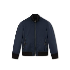 Tom Ford Mohair Fluid Hopsack Blouson Ytterkläder Herr Marinblå | 932MXAQOH