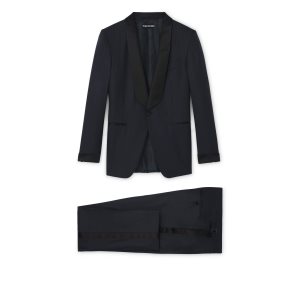 Tom Ford Navy Twill O'Connor Tuxedo Jacka Herr Marinblå | 924QUMLOK