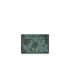 Tom Ford Orchid Camo Print Klassiska Cardholder Liten Plånbok Herr Lila Camo | 125HBETUN