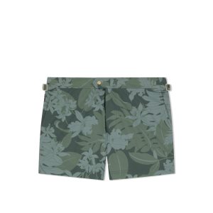 Tom Ford Orchid Camo Print Swim Korta Byxor Herr Gröna | 647SBMIFT