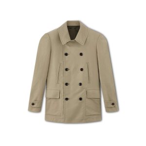 Tom Ford Organic Bomull Moleskin Lätta Peacoat Ytterkläder Herr Khaki | 834MNFJLH