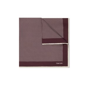 Tom Ford Polka Dot Silk Pocket Squares Herr Vinröda | 584HIBGUX