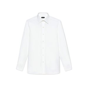 Tom Ford Poplin Klassiska Fit French Cuff Skjorta Herr Vita | 948UPWFAT