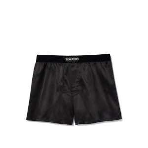 Tom Ford Silk Boxer Kalsonger Herr Svarta | 091BQNVLS