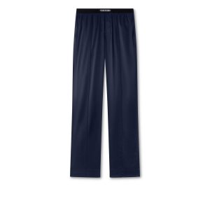 Tom Ford Silk Pyjamasbyxor Herr Blå | 254IQSDNJ