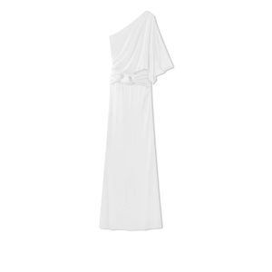 Tom Ford Slick Jersey One Shoulder Evening Klänning Dam Chalk | 691IGDUOW