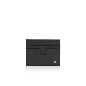 Tom Ford Small Grain Läder Cardholder Liten Plånbok Herr Svarta | 103NVWUIZ