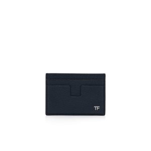 Tom Ford Small Grain Läder Money Clip Cardholder Liten Plånbok Herr Blå | 562ZXQRYF