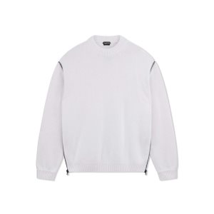 Tom Ford Soft Cashmere Oversize Stickat Dam Chalk | 941CSPQYE