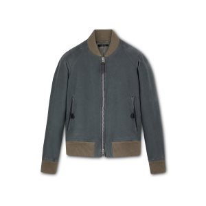 Tom Ford Soft Moleskin Bomber Ytterkläder Herr Blå | 230TVLRXM