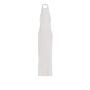 Tom Ford Stretch Ull Rib Open Back Klänning Dam Chalk | 097DXOAUI