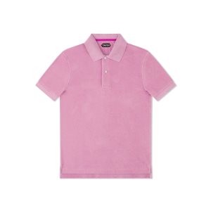 Tom Ford Towelling Polo Stickat Herr Peony | 835HQRXLG