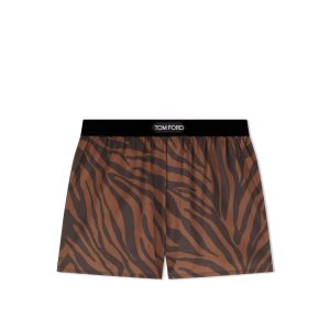 Tom Ford Zebra Silk Boxer Kalsonger Herr Caramel | 057MOTKWN